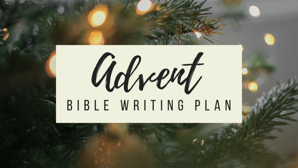 Advent Bible Writing Header